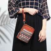 Women National Canvas Shoulder Bag Bohemian Card Holder Mini Sling Crossbody